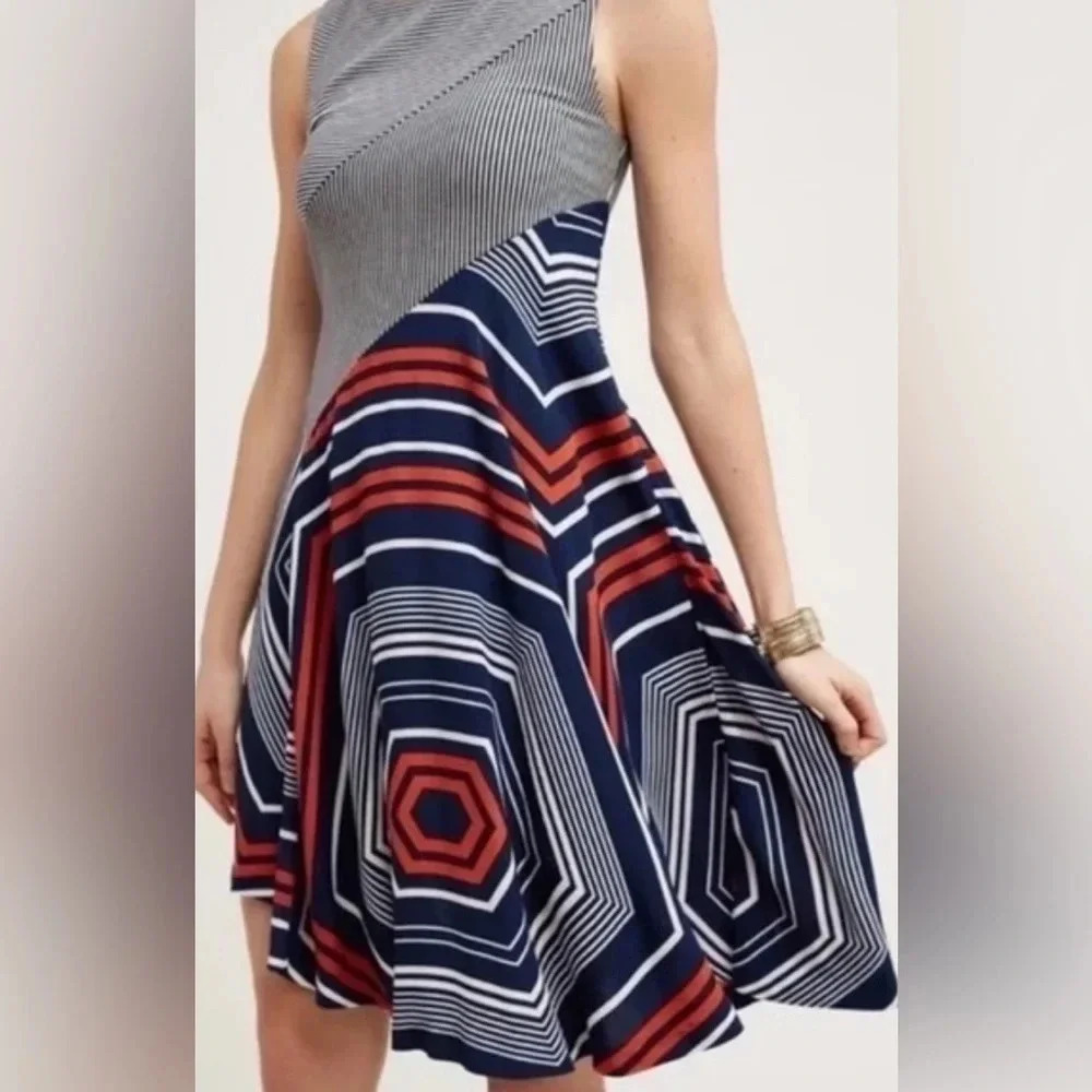 Anthropologie Maeve Cameron Dress-Asymmetrical Sleeveless- Size L